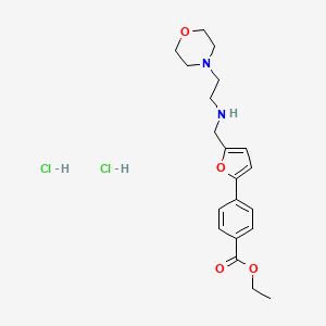 Ethyl 4-[5-[(2-morpholin-4-ylethylamino)methyl]furan-2-yl]benzoate;dihydrochloride