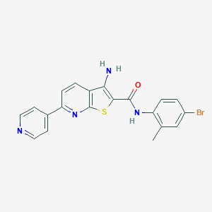 molecular formula C20H15BrN4OS B459603 3-amino-N-(4-bromo-2-methylphenyl)-6-pyridin-4-ylthieno[2,3-b]pyridine-2-carboxamide CAS No. 499209-67-5