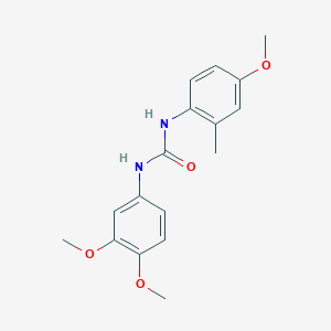 molecular formula C17H20N2O4 B4596059 N-(3,4-二甲氧基苯基)-N'-(4-甲氧基-2-甲基苯基)脲 