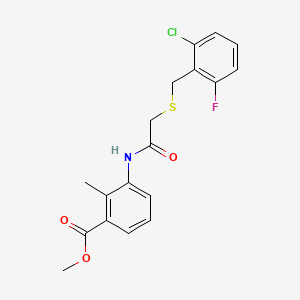 methyl 3-({[(2-chloro-6-fluorobenzyl)thio]acetyl}amino)-2-methylbenzoate