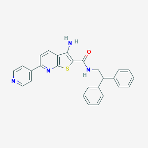 molecular formula C27H22N4OS B459607 3-amino-N-(2,2-diphenylethyl)-6-(pyridin-4-yl)thieno[2,3-b]pyridine-2-carboxamide CAS No. 496801-50-4