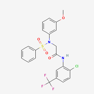 N-[2-chloro-5-(trifluoromethyl)phenyl]-N~2~-(3-methoxyphenyl)-N~2~-(phenylsulfonyl)glycinamide