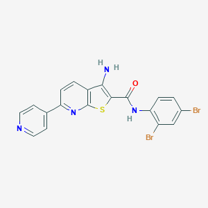 3-amino-N-(2,4-dibromophenyl)-6-(4-pyridinyl)thieno[2,3-b]pyridine-2-carboxamide