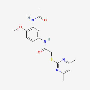 N-[3-(acetylamino)-4-methoxyphenyl]-2-[(4,6-dimethylpyrimidin-2-yl)sulfanyl]acetamide