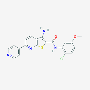 molecular formula C20H15ClN4O2S B459609 3-amino-N-(2-chloro-5-methoxyphenyl)-6-(pyridin-4-yl)thieno[2,3-b]pyridine-2-carboxamide CAS No. 625370-63-0