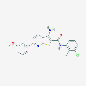 molecular formula C22H18ClN3O2S B459611 3-amino-N-(3-chloro-2-methylphenyl)-6-(3-methoxyphenyl)thieno[2,3-b]pyridine-2-carboxamide CAS No. 625369-57-5
