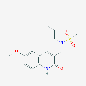 N-butyl-N-[(2-hydroxy-6-methoxyquinolin-3-yl)methyl]methanesulfonamide