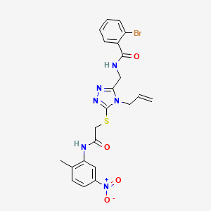 2-bromo-N-{[5-({2-[(2-methyl-5-nitrophenyl)amino]-2-oxoethyl}sulfanyl)-4-(prop-2-en-1-yl)-4H-1,2,4-triazol-3-yl]methyl}benzamide