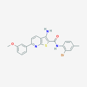 molecular formula C22H18BrN3O2S B459615 3-amino-N-(2-bromo-4-methylphenyl)-6-(3-methoxyphenyl)thieno[2,3-b]pyridine-2-carboxamide 