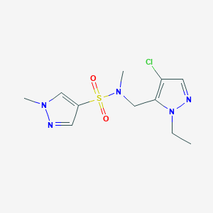 N-[(4-chloro-1-ethyl-1H-pyrazol-5-yl)methyl]-N,1-dimethyl-1H-pyrazole-4-sulfonamide