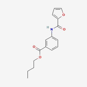 molecular formula C16H17NO4 B4596183 butyl 3-(2-furoylamino)benzoate 