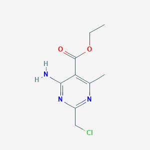 molecular formula C9H12ClN3O2 B4596186 ethyl 4-amino-2-(chloromethyl)-6-methyl-5-pyrimidinecarboxylate 