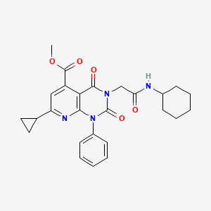 methyl 3-[2-(cyclohexylamino)-2-oxoethyl]-7-cyclopropyl-2,4-dioxo-1-phenyl-1,2,3,4-tetrahydropyrido[2,3-d]pyrimidine-5-carboxylate