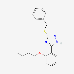 molecular formula C19H21N3OS B4596206 3-(benzylthio)-5-(2-butoxyphenyl)-4H-1,2,4-triazole 