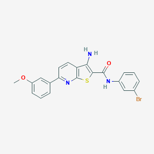 molecular formula C21H16BrN3O2S B459622 3-amino-N-(3-bromophenyl)-6-(3-methoxyphenyl)thieno[2,3-b]pyridine-2-carboxamide CAS No. 371116-47-1