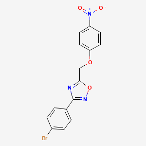 3-(4-bromophenyl)-5-[(4-nitrophenoxy)methyl]-1,2,4-oxadiazole