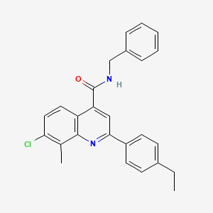 N-benzyl-7-chloro-2-(4-ethylphenyl)-8-methylquinoline-4-carboxamide