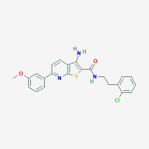3-amino-N-[2-(2-chlorophenyl)ethyl]-6-(3-methoxyphenyl)thieno[2,3-b]pyridine-2-carboxamide
