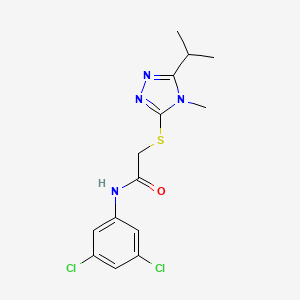 molecular formula C14H16Cl2N4OS B4596279 N-(3,5-二氯苯基)-2-[(5-异丙基-4-甲基-4H-1,2,4-三唑-3-基)硫代]乙酰胺 