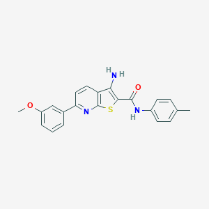 molecular formula C22H19N3O2S B459629 3-amino-6-(3-methoxyphenyl)-N-(4-methylphenyl)thieno[2,3-b]pyridine-2-carboxamide CAS No. 384794-54-1