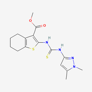 methyl 2-({[(1,5-dimethyl-1H-pyrazol-3-yl)amino]carbonothioyl}amino)-4,5,6,7-tetrahydro-1-benzothiophene-3-carboxylate