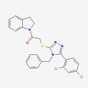 1-({[4-benzyl-5-(2,4-dichlorophenyl)-4H-1,2,4-triazol-3-yl]thio}acetyl)indoline