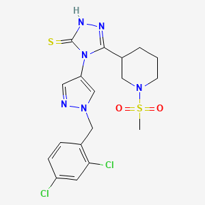 4-[1-(2,4-DICHLOROBENZYL)-1H-PYRAZOL-4-YL]-5-[1-(METHYLSULFONYL)-3-PIPERIDYL]-4H-1,2,4-TRIAZOL-3-YLHYDROSULFIDE