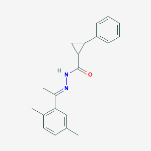 molecular formula C20H22N2O B4596341 N'-[(1E)-1-(2,5-dimethylphenyl)ethylidene]-2-phenylcyclopropanecarbohydrazide 