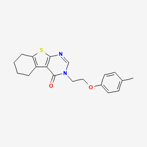 molecular formula C19H20N2O2S B4596344 3-[2-(4-methylphenoxy)ethyl]-5,6,7,8-tetrahydro[1]benzothieno[2,3-d]pyrimidin-4(3H)-one 