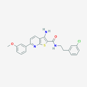 molecular formula C23H20ClN3O2S B459636 3-amino-N-[2-(3-chlorophenyl)ethyl]-6-(3-methoxyphenyl)thieno[2,3-b]pyridine-2-carboxamide CAS No. 371237-17-1