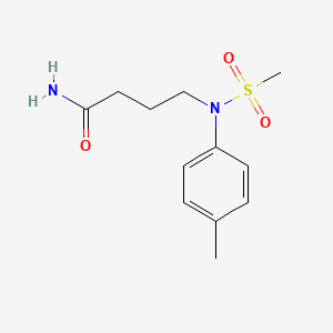 molecular formula C12H18N2O3S B4596365 4-[(4-methylphenyl)(methylsulfonyl)amino]butanamide 