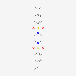 1-[(4-ethylphenyl)sulfonyl]-4-[(4-isopropylphenyl)sulfonyl]piperazine