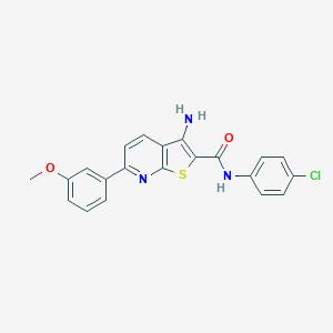 molecular formula C21H16ClN3O2S B459640 3-amino-N-(4-chlorophenyl)-6-(3-methoxyphenyl)thieno[2,3-b]pyridine-2-carboxamide CAS No. 371131-63-4