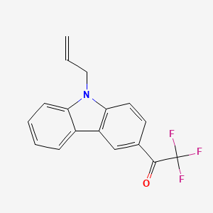 molecular formula C17H12F3NO B4596402 1-(9-烯丙基-9H-咔唑-3-基)-2,2,2-三氟乙酮 