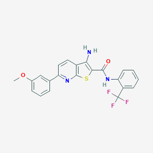 molecular formula C22H16F3N3O2S B459641 3-amino-6-(3-methoxyphenyl)-N-[2-(trifluoromethyl)phenyl]thieno[2,3-b]pyridine-2-carboxamide CAS No. 384793-54-8