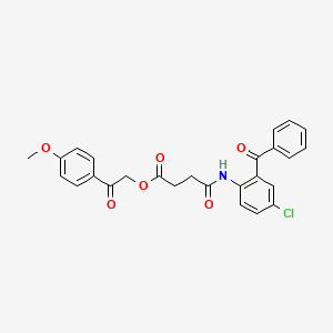 2-(4-methoxyphenyl)-2-oxoethyl 4-[(2-benzoyl-4-chlorophenyl)amino]-4-oxobutanoate