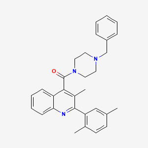 4-[(4-benzyl-1-piperazinyl)carbonyl]-2-(2,5-dimethylphenyl)-3-methylquinoline