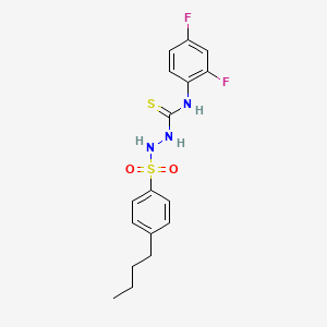 2-[(4-butylphenyl)sulfonyl]-N-(2,4-difluorophenyl)hydrazinecarbothioamide