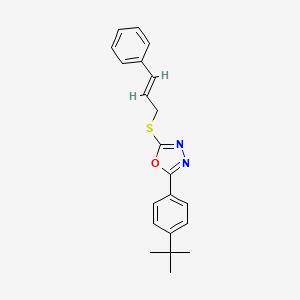 2-(4-tert-butylphenyl)-5-[(3-phenyl-2-propen-1-yl)thio]-1,3,4-oxadiazole