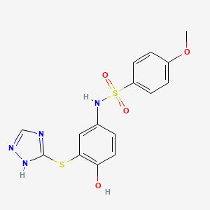 N-[4-hydroxy-3-(1H-1,2,4-triazol-3-ylthio)phenyl]-4-methoxybenzenesulfonamide