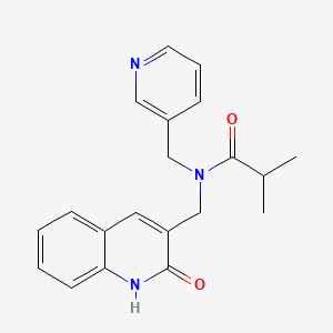 N-[(2-hydroxy-3-quinolinyl)methyl]-2-methyl-N-(3-pyridinylmethyl)propanamide