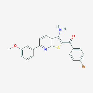 molecular formula C21H15BrN2O2S B459655 [3-Amino-6-(3-methoxyphenyl)thieno[2,3-b]pyridin-2-yl](4-bromophenyl)methanone CAS No. 445268-02-0