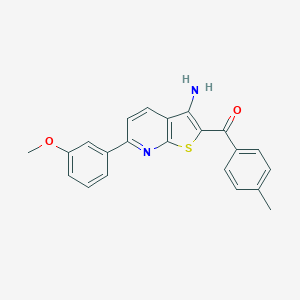 molecular formula C22H18N2O2S B459656 [3-Amino-6-(3-methoxyphenyl)thieno[2,3-b]pyridin-2-yl](4-methylphenyl)methanone 