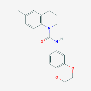 molecular formula C19H20N2O3 B4596564 N-(2,3-dihydro-1,4-benzodioxin-6-yl)-6-methyl-3,4-dihydro-1(2H)-quinolinecarboxamide 