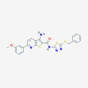 3-amino-N-(5-benzylsulfanyl-1,3,4-thiadiazol-2-yl)-6-(3-methoxyphenyl)thieno[2,3-b]pyridine-2-carboxamide