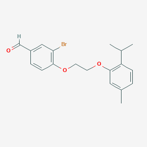 molecular formula C19H21BrO3 B4596580 3-bromo-4-[2-(2-isopropyl-5-methylphenoxy)ethoxy]benzaldehyde 