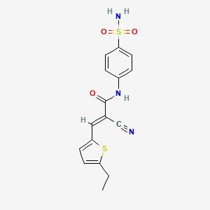 N-[4-(aminosulfonyl)phenyl]-2-cyano-3-(5-ethyl-2-thienyl)acrylamide