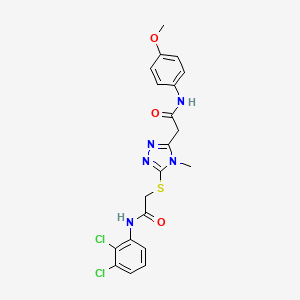 molecular formula C20H19Cl2N5O3S B4596602 2-[5-({2-[(2,3-二氯苯基)氨基]-2-氧代乙基}硫)-4-甲基-4H-1,2,4-三唑-3-基]-N-(4-甲氧基苯基)乙酰胺 