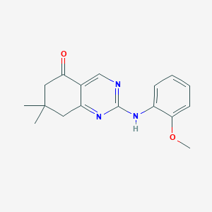 molecular formula C17H19N3O2 B4596610 2-[(2-甲氧苯基)氨基]-7,7-二甲基-7,8-二氢-5(6H)-喹唑啉酮 