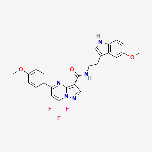 N-[2-(5-methoxy-1H-indol-3-yl)ethyl]-5-(4-methoxyphenyl)-7-(trifluoromethyl)pyrazolo[1,5-a]pyrimidine-3-carboxamide